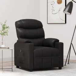 vidaXL Aufstehsessel Schwarz Kunstleder