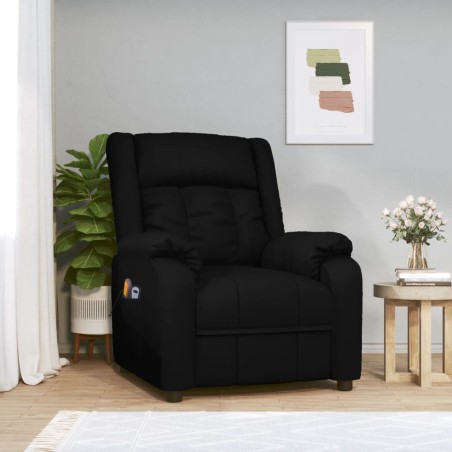 vidaXL Massagesessel mit Aufstehhilfe Schwarz Kunstleder