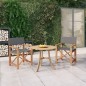 vidaXL Regiestühle 2 Stk. Massivholz Teak Grau vidaXL Regiestühle 2 Stk. Massivholz Teak Grau