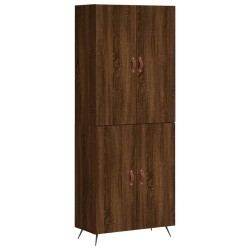 Highboard Braun Eichen-Optik 69,5x34x180 cm Holzwerkstoff