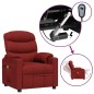 vidaXL Massagesessel Elektrisch Weinrot Stoff