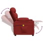 vidaXL Massagesessel Elektrisch Weinrot Stoff