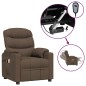 vidaXL Massagesessel Elektrisch Braun Stoff vidaXL Massagesessel Elektrisch Braun Stoff