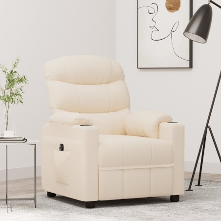 vidaXL Aufstehsessel Creme Stoff