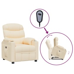 vidaXL Aufstehsessel Creme Stoff