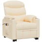 vidaXL Massagesessel mit Aufstehhilfe Creme Stoff vidaXL Massagesessel mit Aufstehhilfe Creme Stoff