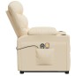 vidaXL Massagesessel mit Aufstehhilfe Creme Stoff vidaXL Massagesessel mit Aufstehhilfe Creme Stoff