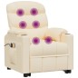 vidaXL Massagesessel mit Aufstehhilfe Creme Stoff vidaXL Massagesessel mit Aufstehhilfe Creme Stoff