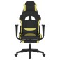 vidaXL Gaming-Stuhl mit Fußstütze Schwarz und Hellgrün Stoff vidaXL Gaming-Stuhl mit Fußstütze Schwarz und Hellgrün Stoff