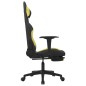 vidaXL Gaming-Stuhl mit Fußstütze Schwarz und Hellgrün Stoff vidaXL Gaming-Stuhl mit Fußstütze Schwarz und Hellgrün Stoff