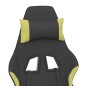 vidaXL Gaming-Stuhl mit Fußstütze Schwarz und Hellgrün Stoff vidaXL Gaming-Stuhl mit Fußstütze Schwarz und Hellgrün Stoff