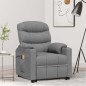 vidaXL Massagesessel mit Aufstehhilfe Hellgrau Stoff vidaXL Massagesessel mit Aufstehhilfe Hellgrau Stoff