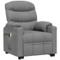 vidaXL Massagesessel mit Aufstehhilfe Hellgrau Stoff vidaXL Massagesessel mit Aufstehhilfe Hellgrau Stoff
