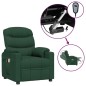 vidaXL Elektrischer Massagesessel Dunkelgrün Stoff vidaXL Elektrischer Massagesessel Dunkelgrün Stoff