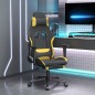 vidaXL Gaming-Stuhl mit Fußstütze Schwarz und Gelb Stoff vidaXL Gaming-Stuhl mit Fußstütze Schwarz und Gelb Stoff