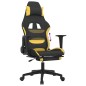 vidaXL Gaming-Stuhl mit Fußstütze Schwarz und Gelb Stoff vidaXL Gaming-Stuhl mit Fußstütze Schwarz und Gelb Stoff