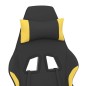 vidaXL Gaming-Stuhl mit Fußstütze Schwarz und Gelb Stoff vidaXL Gaming-Stuhl mit Fußstütze Schwarz und Gelb Stoff