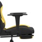 vidaXL Gaming-Stuhl mit Fußstütze Schwarz und Gelb Stoff vidaXL Gaming-Stuhl mit Fußstütze Schwarz und Gelb Stoff