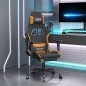 vidaXL Gaming-Stuhl mit Fußstütze Schwarz und Orange Stoff vidaXL Gaming-Stuhl mit Fußstütze Schwarz und Orange Stoff