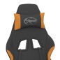 vidaXL Gaming-Stuhl mit Fußstütze Schwarz und Orange Stoff vidaXL Gaming-Stuhl mit Fußstütze Schwarz und Orange Stoff
