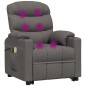 vidaXL Massagesessel mit Aufstehhilfe Dunkelgrau Stoff vidaXL Massagesessel mit Aufstehhilfe Dunkelgrau Stoff