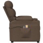vidaXL Massagesessel mit Aufstehhilfe Braun Stoff vidaXL Massagesessel mit Aufstehhilfe Braun Stoff