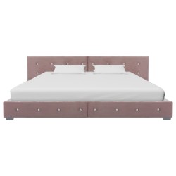 Bettgestell Rosa Samt 160x200 cm