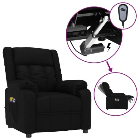 vidaXL Massagesessel Elektrisch Schwarz Kunstleder