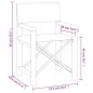 vidaXL Regiestühle 2 Stk. Massivholz Teak Rot vidaXL Regiestühle 2 Stk. Massivholz Teak Rot