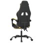 vidaXL Gaming-Stuhl mit Fußstütze Schwarz und Golden Kunstleder vidaXL Gaming-Stuhl mit Fußstütze Schwarz und Golden Kunstleder
