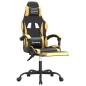 vidaXL Gaming-Stuhl mit Fußstütze Schwarz und Golden Kunstleder vidaXL Gaming-Stuhl mit Fußstütze Schwarz und Golden Kunstleder