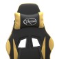 vidaXL Gaming-Stuhl mit Fußstütze Schwarz und Golden Kunstleder vidaXL Gaming-Stuhl mit Fußstütze Schwarz und Golden Kunstleder