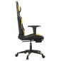 vidaXL Gaming-Stuhl mit Fußstütze Schwarz und Golden Kunstleder vidaXL Gaming-Stuhl mit Fußstütze Schwarz und Golden Kunstleder