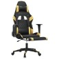 vidaXL Gaming-Stuhl mit Fußstütze Schwarz und Golden Kunstleder vidaXL Gaming-Stuhl mit Fußstütze Schwarz und Golden Kunstleder