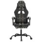 vidaXL Gaming-Stuhl mit Fußstütze Schwarz und Tarnfarben Kunstleder vidaXL Gaming-Stuhl mit Fußstütze Schwarz und Tarnfarben Kunstleder