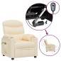 vidaXL Massagesessel Elektrisch Creme Stoff vidaXL Massagesessel Elektrisch Creme Stoff