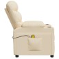 vidaXL Massagesessel Elektrisch Creme Stoff vidaXL Massagesessel Elektrisch Creme Stoff