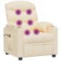 vidaXL Massagesessel Elektrisch Creme Stoff vidaXL Massagesessel Elektrisch Creme Stoff