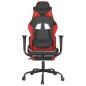 vidaXL Gaming-Stuhl mit Fußstütze Schwarz und Rot Kunstleder vidaXL Gaming-Stuhl mit Fußstütze Schwarz und Rot Kunstleder