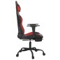 vidaXL Gaming-Stuhl mit Fußstütze Schwarz und Rot Kunstleder vidaXL Gaming-Stuhl mit Fußstütze Schwarz und Rot Kunstleder