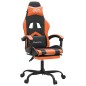 vidaXL Gaming-Stuhl mit Fußstütze Schwarz und Orange Kunstleder vidaXL Gaming-Stuhl mit Fußstütze Schwarz und Orange Kunstleder
