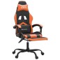 vidaXL Gaming-Stuhl mit Fußstütze Schwarz und Orange Kunstleder vidaXL Gaming-Stuhl mit Fußstütze Schwarz und Orange Kunstleder