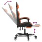 vidaXL Gaming-Stuhl mit Fußstütze Schwarz und Orange Kunstleder vidaXL Gaming-Stuhl mit Fußstütze Schwarz und Orange Kunstleder