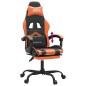 vidaXL Gaming-Stuhl mit Fußstütze Schwarz und Orange Kunstleder vidaXL Gaming-Stuhl mit Fußstütze Schwarz und Orange Kunstleder