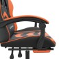 vidaXL Gaming-Stuhl mit Fußstütze Schwarz und Orange Kunstleder vidaXL Gaming-Stuhl mit Fußstütze Schwarz und Orange Kunstleder