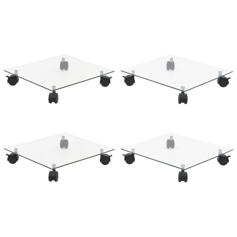 vidaXL Pflanzenroller 4 Stk. 35x35 cm Hartglas Quadratisch vidaXL Pflanzenroller 4 Stk. 35x35 cm Hartglas Quadratisch