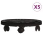vidaXL Pflanzenroller 5 Stk. 30 cm Durchmesser Schwarz 170 kg vidaXL Pflanzenroller 5 Stk. 30 cm Durchmesser Schwarz 170 kg