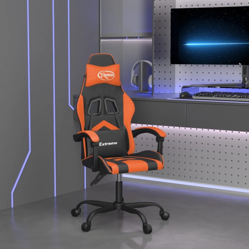 vidaXL Gaming-Stuhl Schwarz und Orange Kunstleder vidaXL Gaming-Stuhl Schwarz und Orange Kunstleder