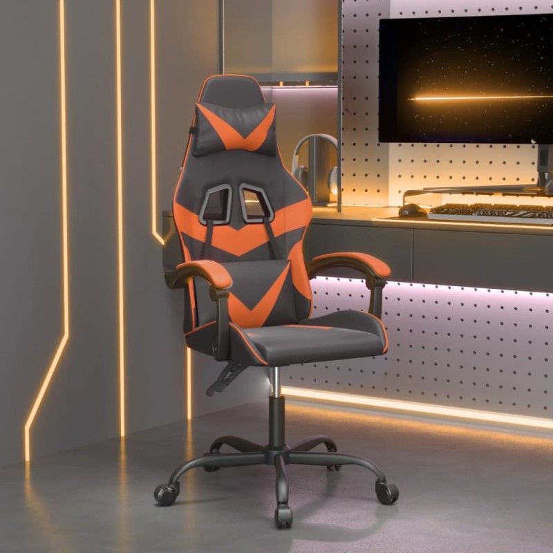 vidaXL Gaming-Stuhl Schwarz und Orange Kunstleder vidaXL Gaming-Stuhl Schwarz und Orange Kunstleder