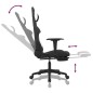 vidaXL Gaming-Stuhl mit Fußstütze Schwarz und Weiß Stoff vidaXL Gaming-Stuhl mit Fußstütze Schwarz und Weiß Stoff